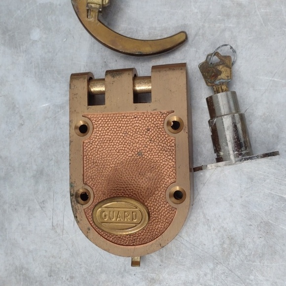 Vintage Lock Set with Replacement Cylinder - Picture 4 of 5